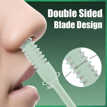 360 Degree Double headed Rotate Nostril Cleaning Scissors Double Sided Nose Hair Knife Manual Nostril Cleaning Nose Hair Trimmer