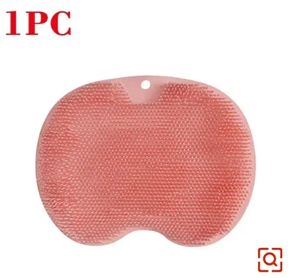 Exfoliating Shower Massage Scraper Bathroom Non-slip Bath Mat Back Massage Brush Silicone Foot Wash Body Cleaning Bathing Tool