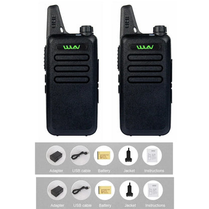 WLN KD-C1 Mini Portable Radio UHF 400-520MHz 5W walkie talkie 16 Channel UHF Transceiver KDC1 Walkie Talkie