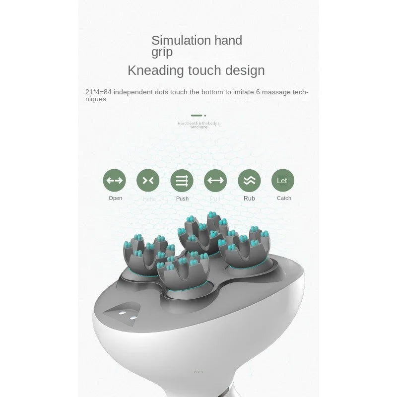 Head Massager Small Kneading Vibration Scalp Waterproof Electric Multifunctional Dragon Claw Hand Cat Pet Massager