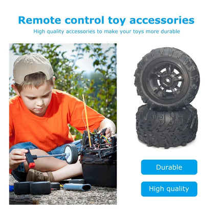 85mm Front Rear Tires Upgrade Parts Rubber RC Car Wheel Replacement Accessories 12mm Hex Hub for Wltoys Upgrading Refitting