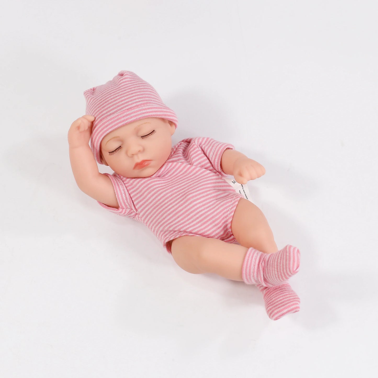 19cm Silicone Reborn Dolls Lifelike Reborn Baby Toys Waterproof Doll Cute Mini Sleep Soother Doll for Girls Birthday Gift