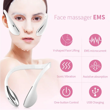 Smart Facial Masssager V Face Lifting Double Chin Reducer Lifting Facial Slimming Shaping Microcurrent Led Light Devices