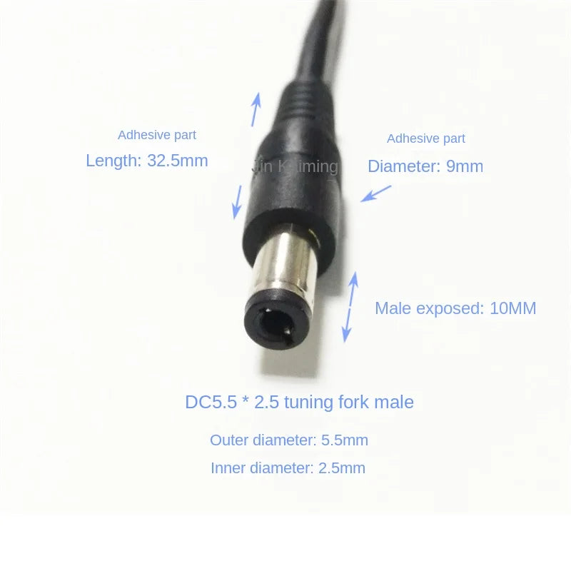 12V 3A Car Charger Massage Pillow Power Cable, Cigarette Lighter To DC 5.5*2.5mm Jack, 1.5m Length