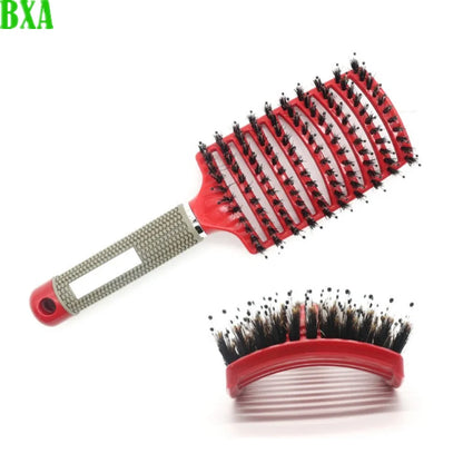 Multicolor Scalp Massage Comb  Bristle Nylon Women Wet Curly Detangle Hairbrush 1PCS