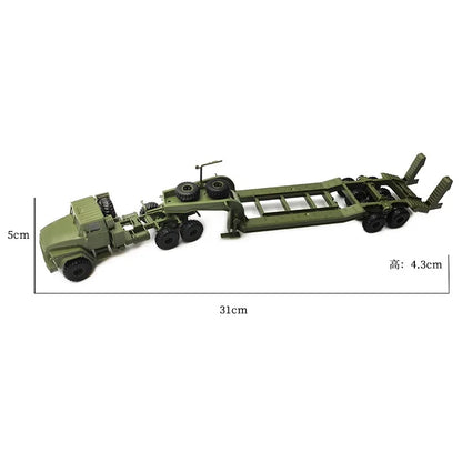 4D 1/72 Russian KRAZ-260 Trailer BTR Military Truck Assembled Model Aging Simulation Model Decoration ABS Toy Car Collection