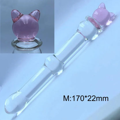 1PCS Anal Sex Toys Magic Wand Crystal Glass Stick Fake Parasol Anal Plug (S/M) Masturbation Dildos Sex Toy for Women Men Female