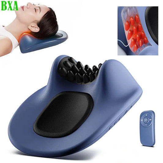 Electric Neck Massage Pillow Ems Pluse Heating Shoulde Stretcher Massage Pillow Cervical Traction Muscle Relaxtion Relife Pain