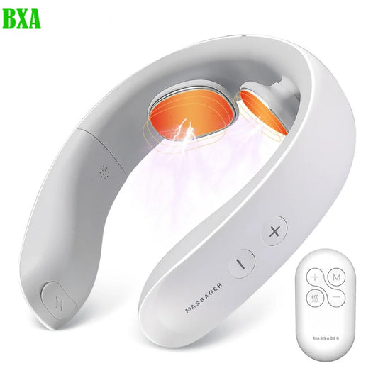 TENS Pulse Massage Instrument 6 Mode 15 Levels Deep Tissue Relax Portable Electric Neck Massager 40° Hot Compress Heating