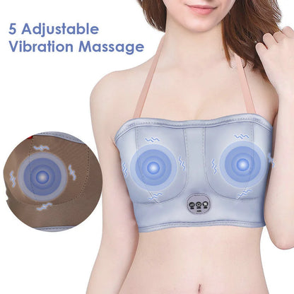 NEW Electric Breast Massager Bra Chest Enhancement Hot Compress Vibrating Breast Massager Adds Growth Tools