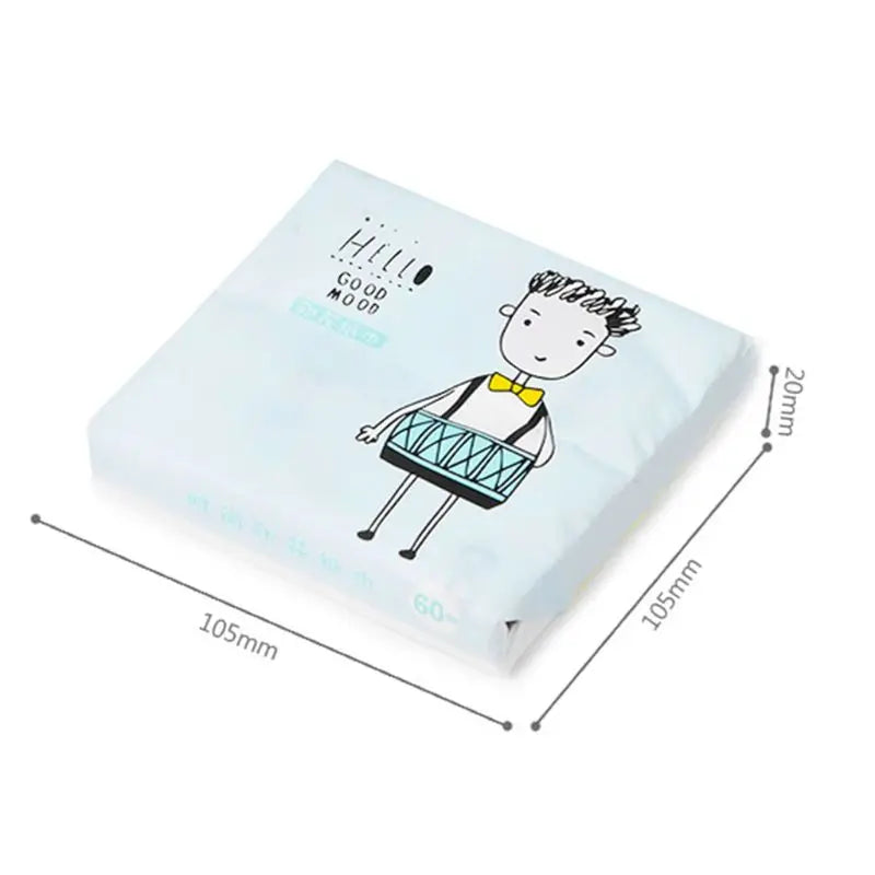 40Sheets Disposable Facial Paper Tissues Thickened Cute Colorful Cartoon Printing Napkins Portable Sanitary Paper Random