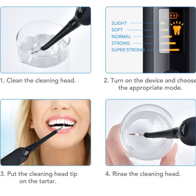 NEW Teeth Cleaner Electric Sonic Dental Calculus Remover Whitener Scaler LED Display Tooth Cleaner Rechargeable Tartar Tool