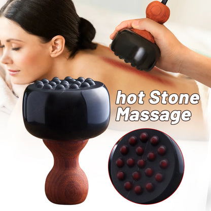 Energy Stone Hot Back Massager Cellulite Massager Body Electric Relaxation Spa Massage Relax Muscles Guasha Slimming Heating