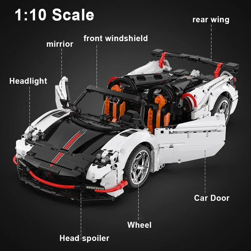 1812pcs MOC City Technical Expert 1:10 Pagani Zonda Sport Car Building Blocks Figure Vehicle Bricks Toys for Children Boy Gifts