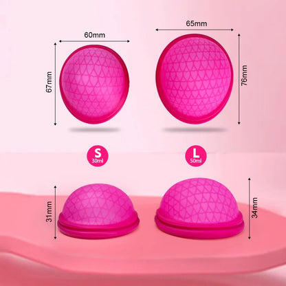 Women Menstrual Disc Flat-fit Design Feminine Hygiene Copa Menstrual Silicone Medica Reusable Menstrual Cup