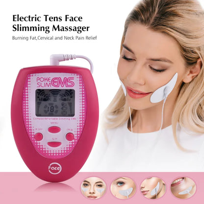 V-Face Electric Slimming Facial Massager Trainer Jaw Exerciser Skin Lift EMS Face Pulse Muscle Stimulator With Electrode Pads