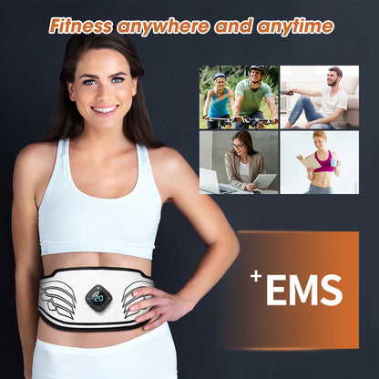 Electric EMS Muscle Stimulator Massage ABS Abdominal Belt Trainer Slimming Massager Unisex Body Belly Weight Loss Body Shaping