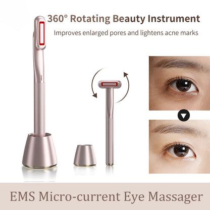 EMS Micro-current Eye Massage Bag and Dark Circles Reduce Wrinkles Anti-aging Heating Vibration Facial Eye Massage Device