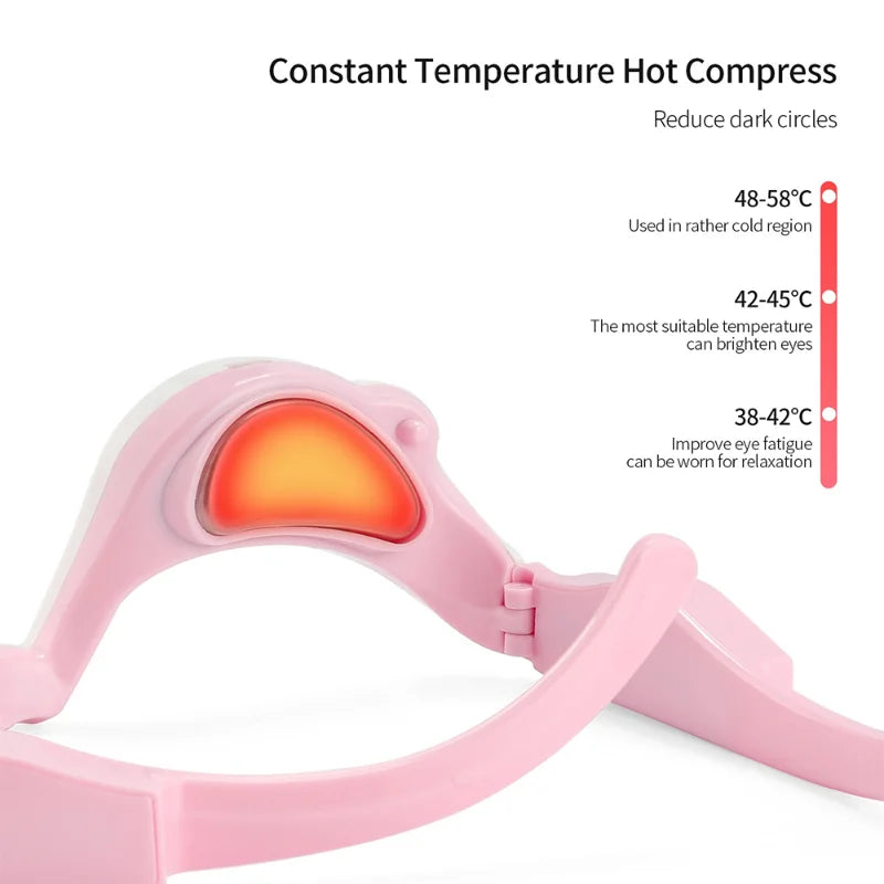 Electronic Eye Vibration Massage Mask EMS Warm Compress Eye Relaxation Glasses Reduce Dark Circles Anti-wrinkle Pouch Removal