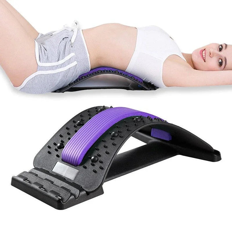 Multicolour Back Massage Magnetotherapy 4Level Adjustable Stretcher Waist Neck Fitness Lumbar Cervical Spine Support Relax