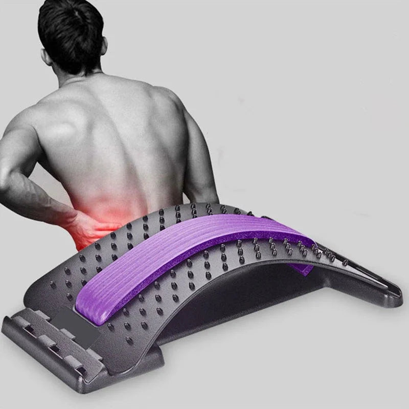 Multicolour Back Massage Magnetotherapy 4Level Adjustable Stretcher Waist Neck Fitness Lumbar Cervical Spine Support Relax