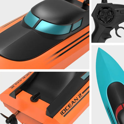 2.4G RC Boat High Speed Electric Vehicle Models Speedboat 15km/h Toy Kid Gift Remote Control Machine Toys for Kid