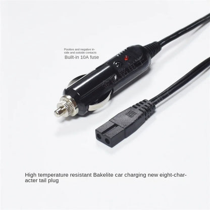 10A High-Temperature Resistant Cigarette Lighter Socket To New B-Type Plug Car Charger Refrigerator Power Cable 1.8m