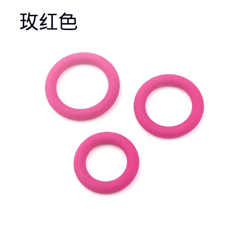 3pcs Male Penis Ring Silicone Cock Semen Lock Rings Delay Ejaculation Stretcher Extender Erotic Men Couples Sperm Ring Sex Toys