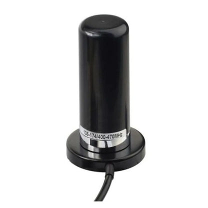 9cm Small Steel Gun Antenna 144/430MHz UHF/VHF Dual Band Antenna Aerial PL-259 Magnetic Base External Mobile Car Radio Antenna