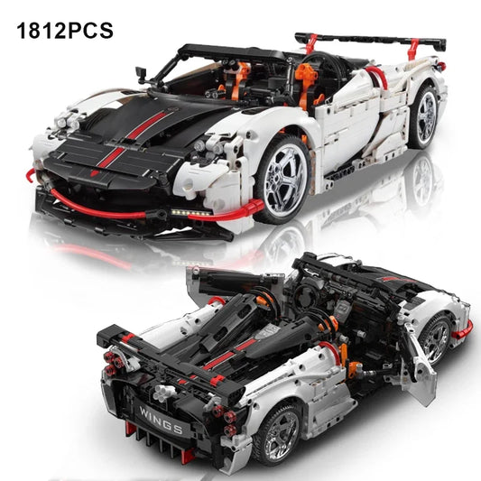 1812pcs MOC City Technical Expert 1:10 Pagani Zonda Sport Car Building Blocks Figure Vehicle Bricks Toys for Children Boy Gifts