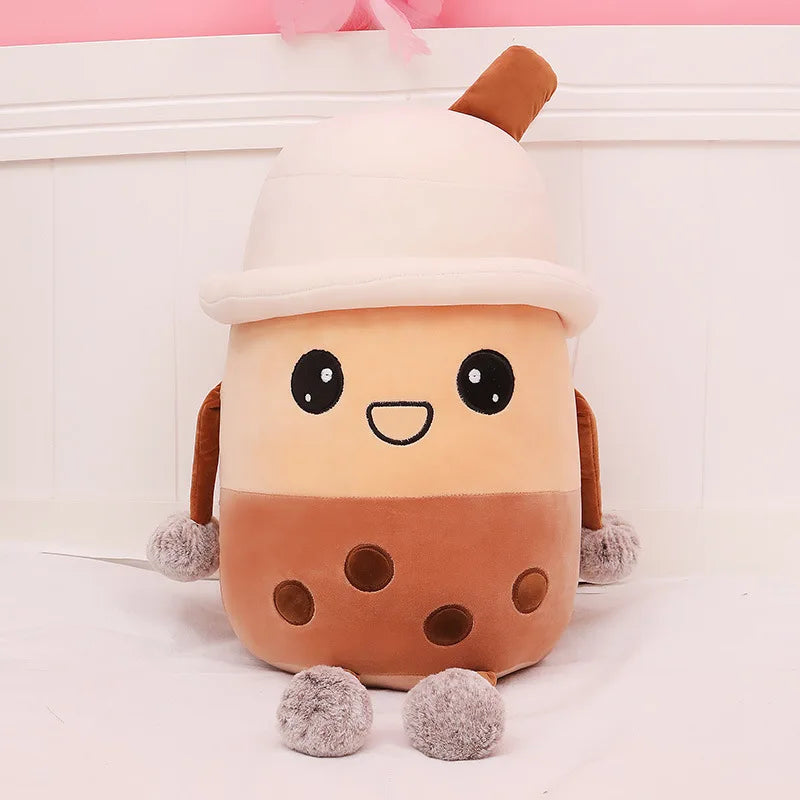 20-50cm Bubble Tea Cup Plush Toys Kawaii Fruit Milk Tea Design Kids Stuffed Doll Soft Pillow Cushion Girlfriend Birthday Gift