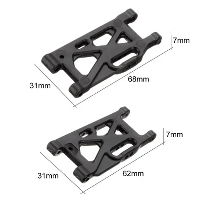 XK 2PCS  Front+Rear Suspension Arms for Wltoys 144001 1/14 4WD High Speed Racing Vehicle Models RC Car Parts