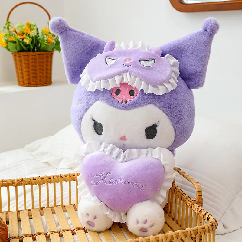 25/35/45/60cm Kawaii Love Kulomi Plush Toy Cute Melody Cartoon Plushies Pillow Doll Children's Girlfriend Birthday Gift for Kids