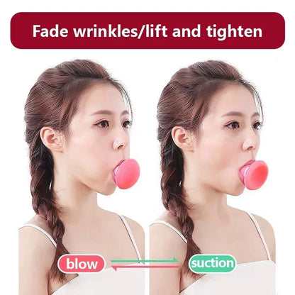 Silicone V Face Facial Lifter Slimming Face Lifter Double Thin Wrinkle Removal Blow Breath Exerciser Masseter Muscle Line Tools