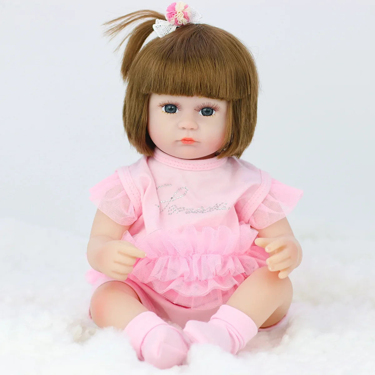 42CM Baby Reborn Doll Toys Sleeping Accompany Doll Lifelike Soft Toddler Reborn Dolls for Girls Birthday Present Gifts Kids Toys