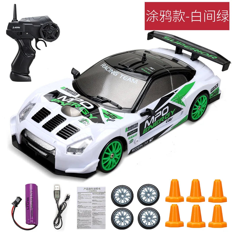 1/24 2.4G Drift Rc Car 4WD 3.7V 500MAH RC Drift Car Toy Remote Control GTR Model AE86 Vehicle Car RC Racing Car Toy