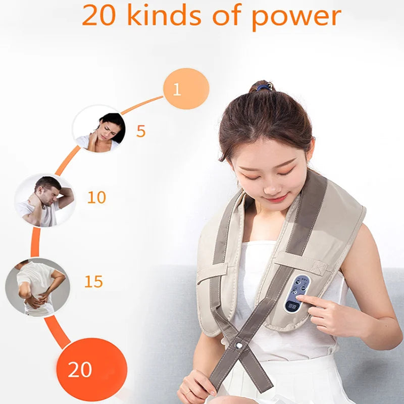 Electric Body Massage Shoulder Shawl Shiatsu Simulation Kneading Neck Massager  Relax Heallth Care Massagem Corporal Relax