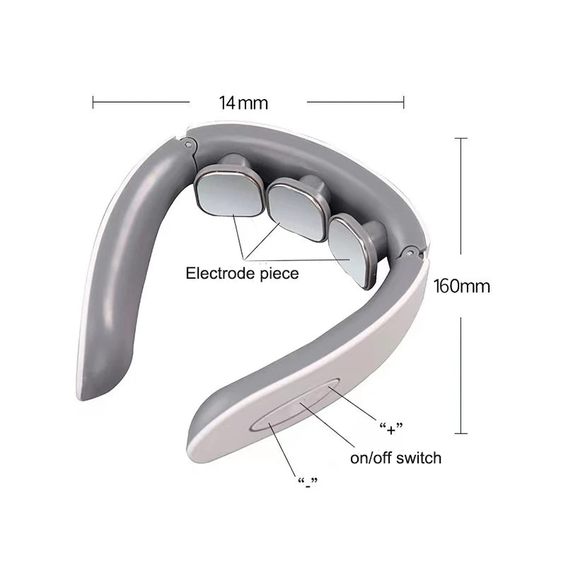 BXA EMS Pulse Massager Smart Bacn Neck Massager TENS Wireless Heat Cervical Vertebra Relax Muscle Pain Kneading Massage Device