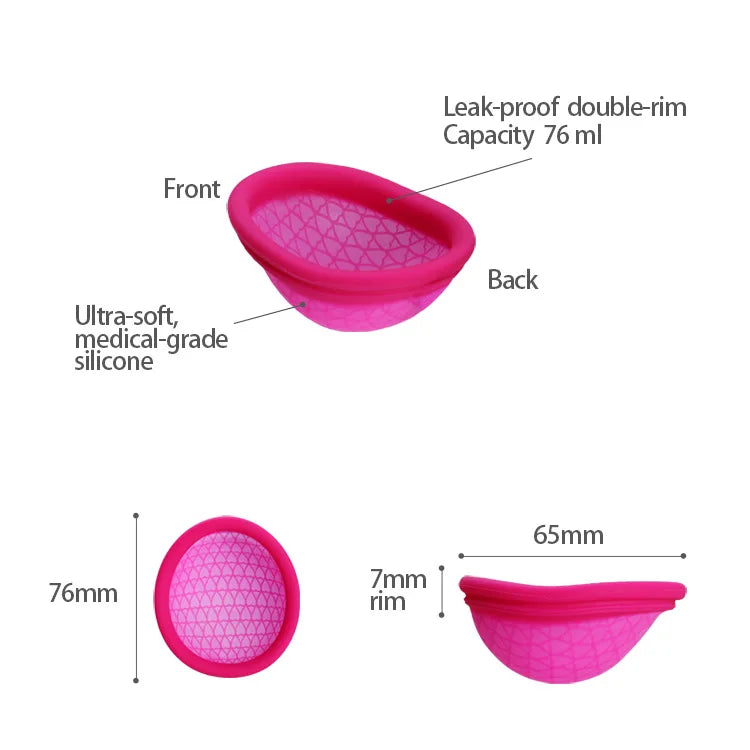 Women Menstrual Disc Flat-fit Design Feminine Hygiene Copa Menstrual Silicone Medica Reusable Menstrual Cup