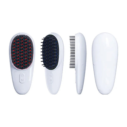 Electric Scalp Massage Comb Red Blue Light Therapy Head Massager Vibration Hair Brush Comb Care Tool for Relax & Stress Relief