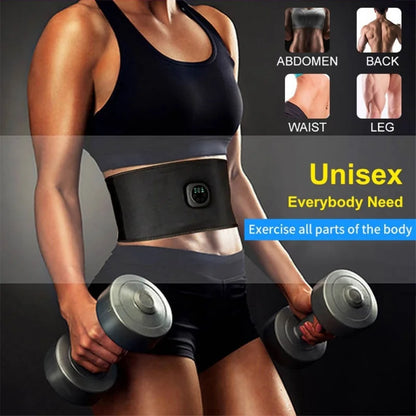 Electronic Slimming Belt EMS Waist Massage Fitness Muscle Stimulator Weight Loss Fitness Vibrating Massager Fat Burning Trainer