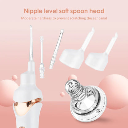 Electric Ear Cleaning Device LED Light Ear Pick Safe Vibration Painless Ear Cleaner To Remove Spiral Digging Wax Personal Care