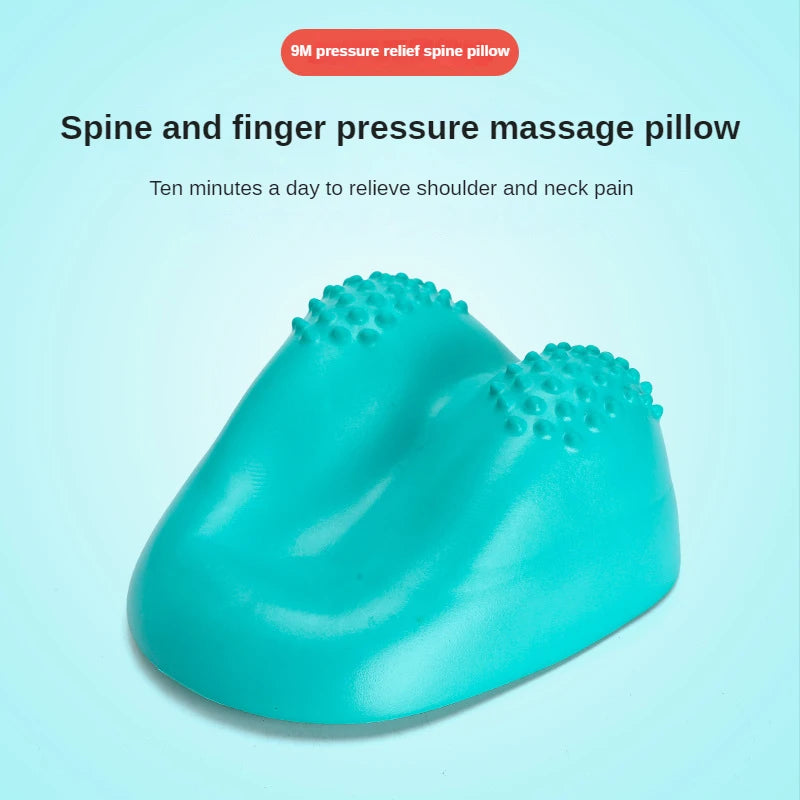 1pack Blue Body Massage Pillow for Pain Relief Neck Massage Pillow Neck Shoulder Cervical Chiropractic Traction Device