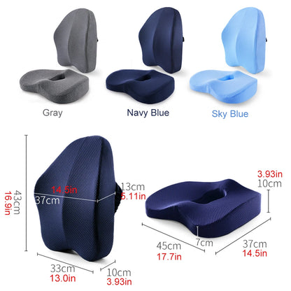 NEW Memory Foam Cushion Orthopedic Pillow Tailbone Office Chair Cushion Support Waist Back Pillow Car Seat Hip Massage Pad