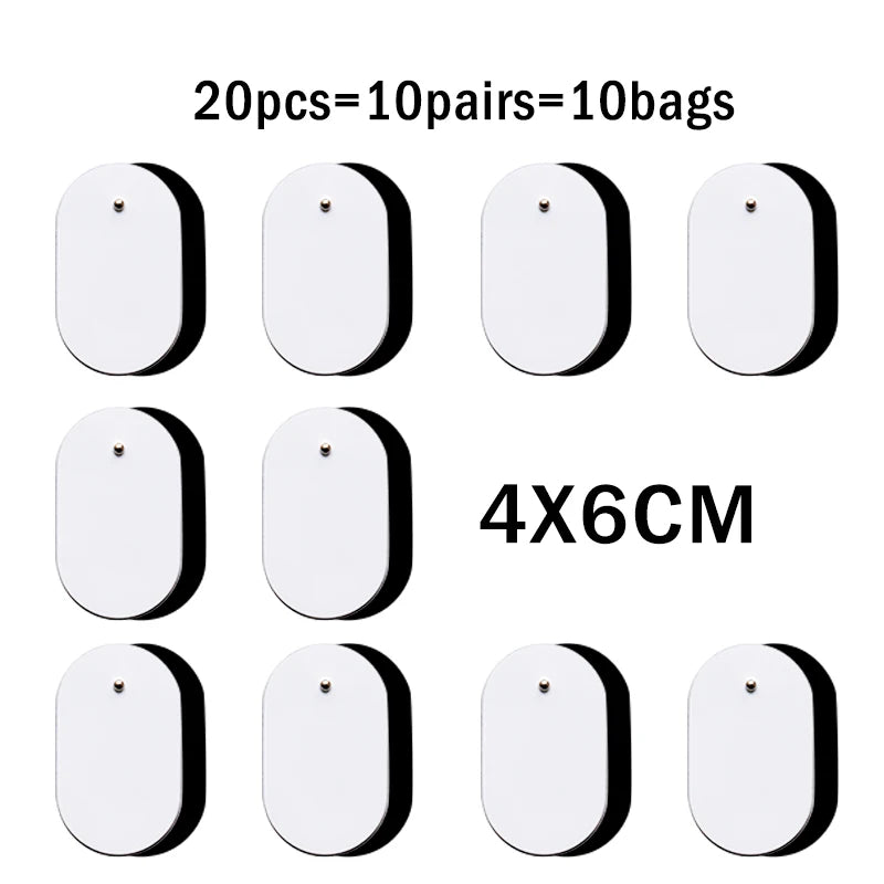 10/20Pcs Tens Massager Electrode Pads Gel Self Adhesive Replacement For EMS Muscle Stimulator Electric Digital Machine Sticker