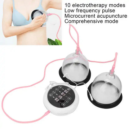 New Electric Breast Enhancement Instrument Electric Vacuum Pump Cup Breast Massager Chest Lifting Nipple Enlarge Device 2 Cups