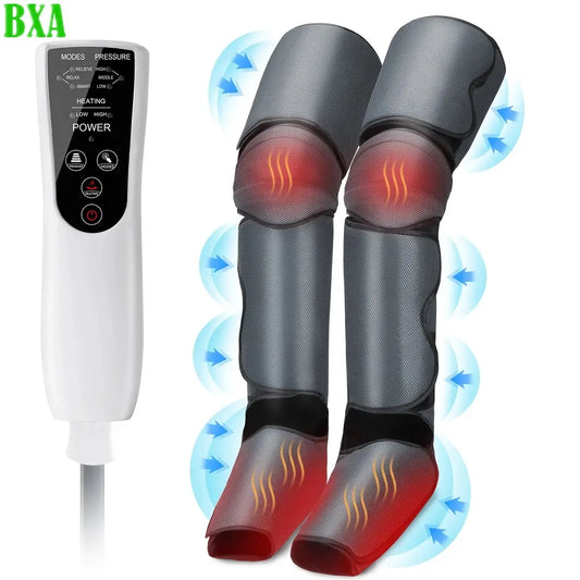 Electric Leg Massager Air Compression Massager with Heat Compression for Family Friends Colleagues Help with Edema Varicose