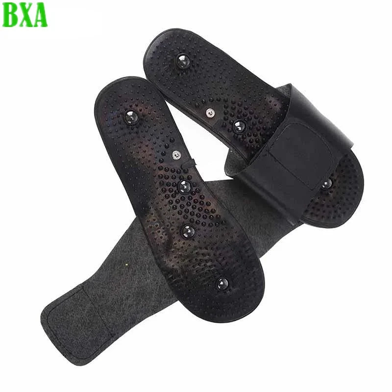 1Pair 2pcs Massage Electrode slipper Tens   Therapy Slippers Body Foot Relaxing Massager Machine Physiotherapy Slippers Black