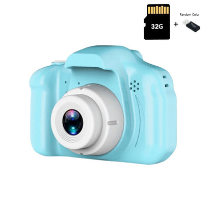 1080P HD Camera Video Toys for Kids 2 Inch Cartoon Cute Outdoor Digital Pink Camera Children SLR Camera Toy Birthday Gift