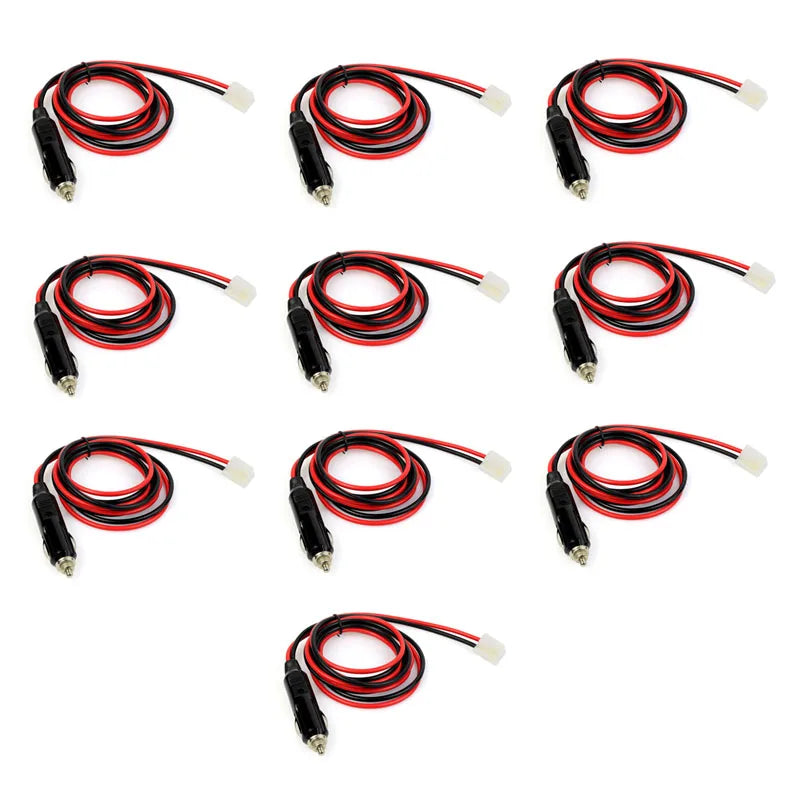 10x T Type Car Cigarette Lighter DC Power Cable for Kenwood TM-201B 261A 271 471 ICOM IC-2800H Alinco YAESU Vertex VX-2100 Radio